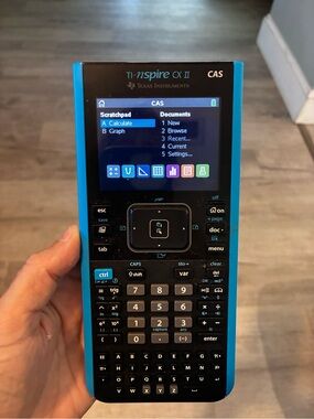 Texas Instruments TI-Nspire CX II CAS Graphing Calculator - Blue Trim